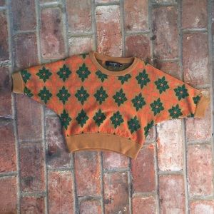 Retro Cropped Sweater